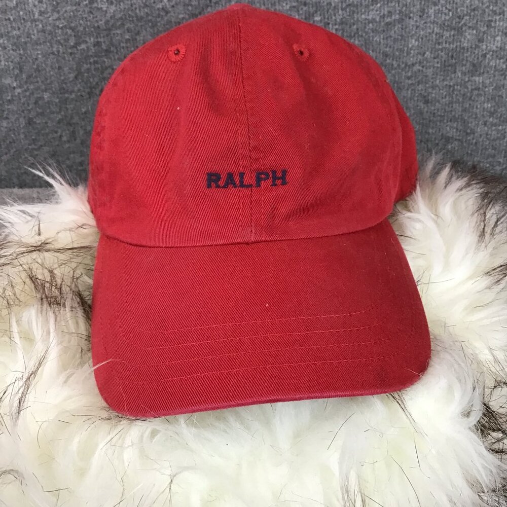 Rare Ralph Ralph Lauren Embroidered Golf Ball Cap Hat 90s Red